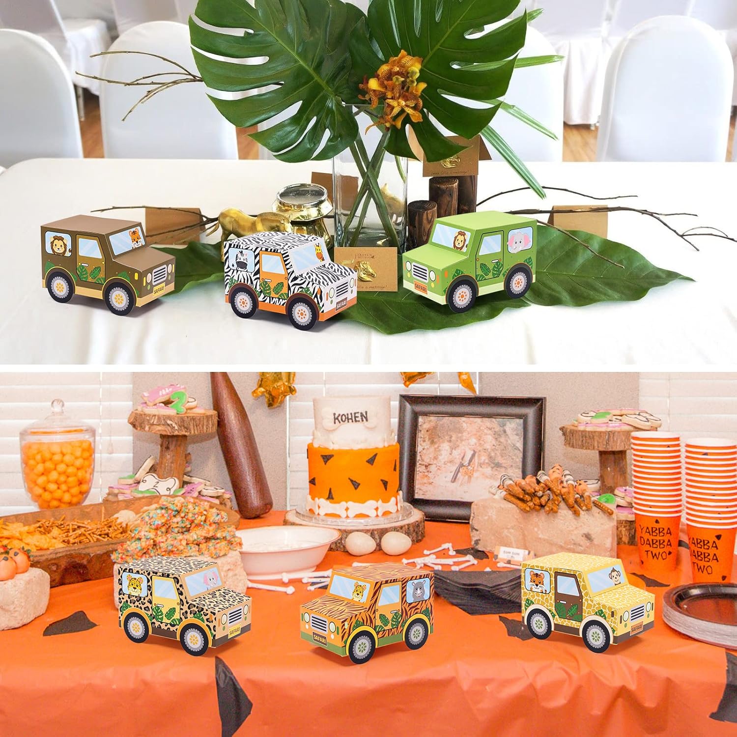 Set of 12 Jungle Animal Treat Boxes for Birthday Parties