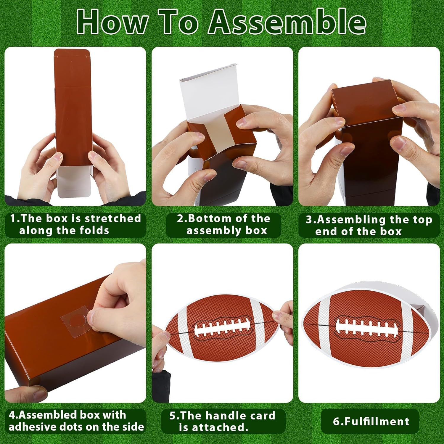Lonfliness 24 Pack Football Shape Treat Boxes