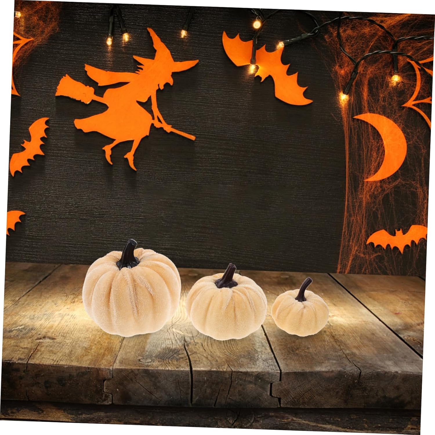 GLEAVI 6Pcs Artificial Pumpkins for Halloween Decorations