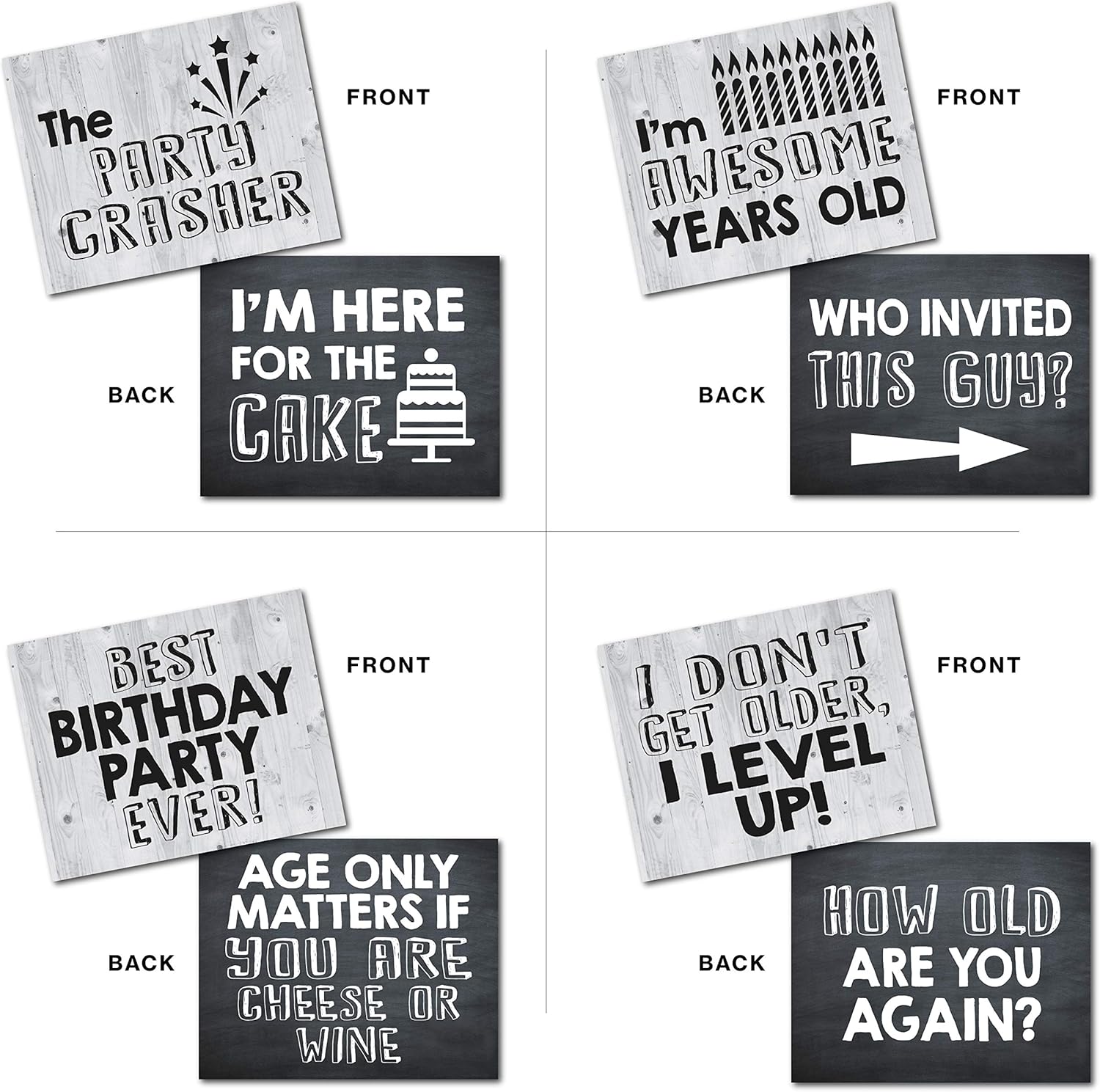 Birthday Photo Booth Props 20 Designs Funny Adult