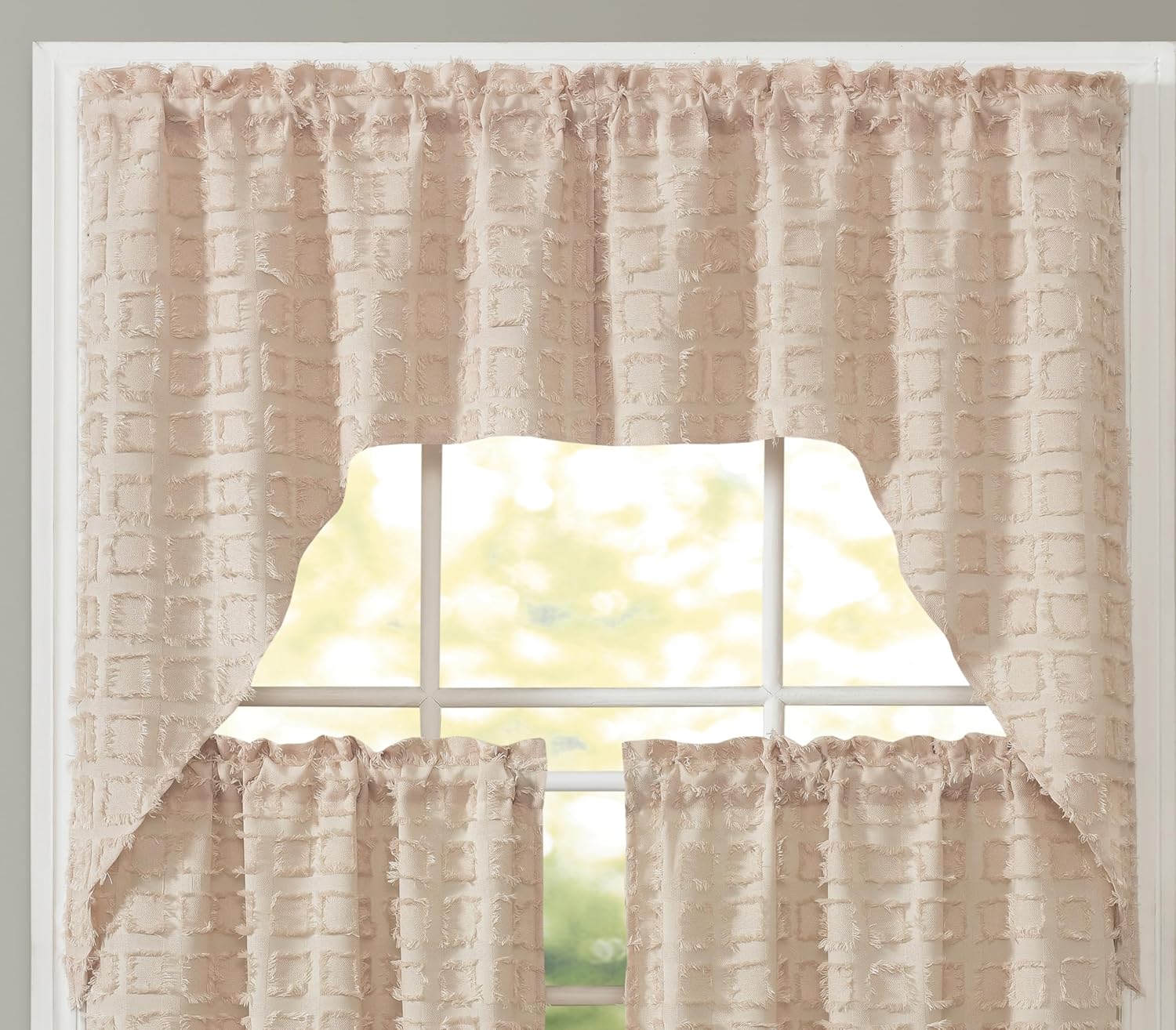 GOHD Plaids Boho Clipped Yarn Swag Valance