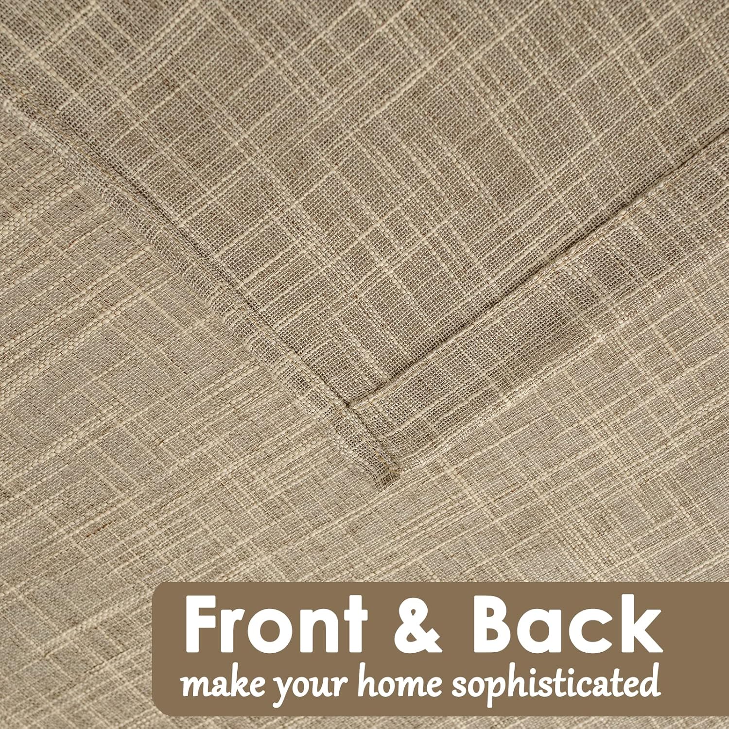 Beda Home Tassel Linen Textured Swag Valance - Farmhouse Style 36x63 Inch 1 Pair