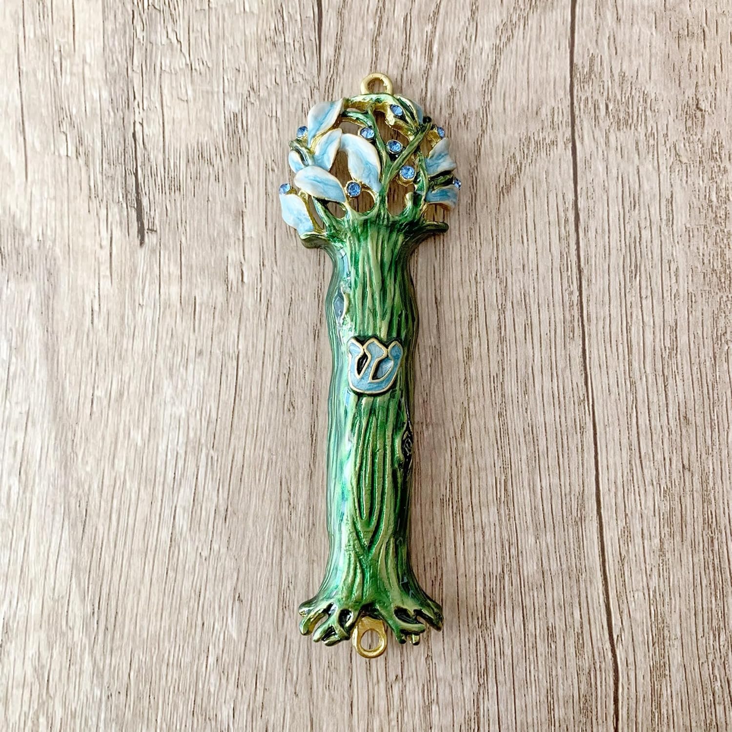 49 Inches Hand Painted Mezuzah with Scroll