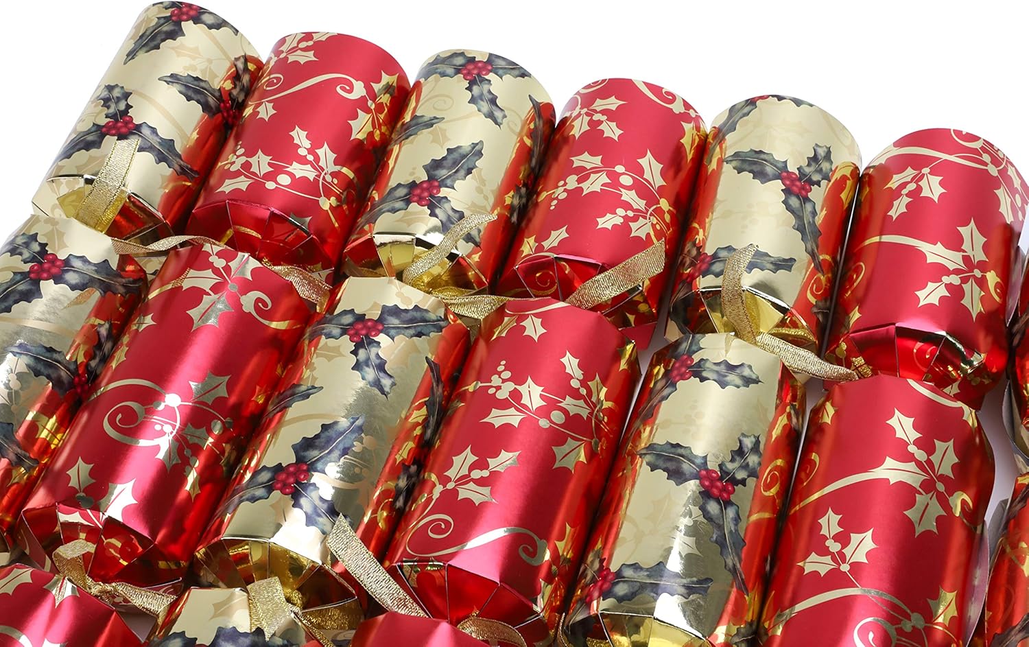 Toyland Pack of 10 Red and Gold Holly Tree Christmas Party Favors