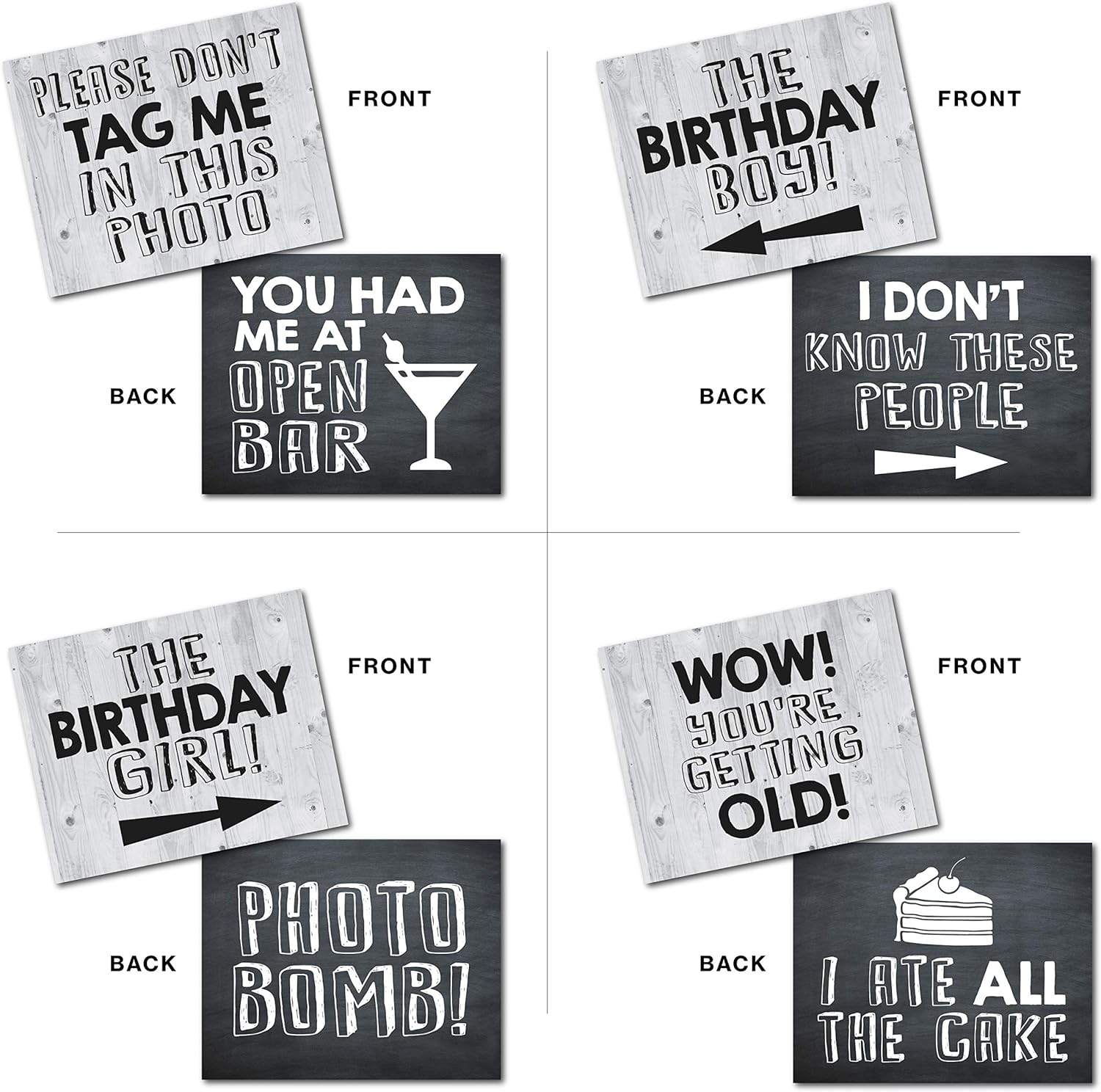 Birthday Photo Booth Props 20 Designs Funny Adult