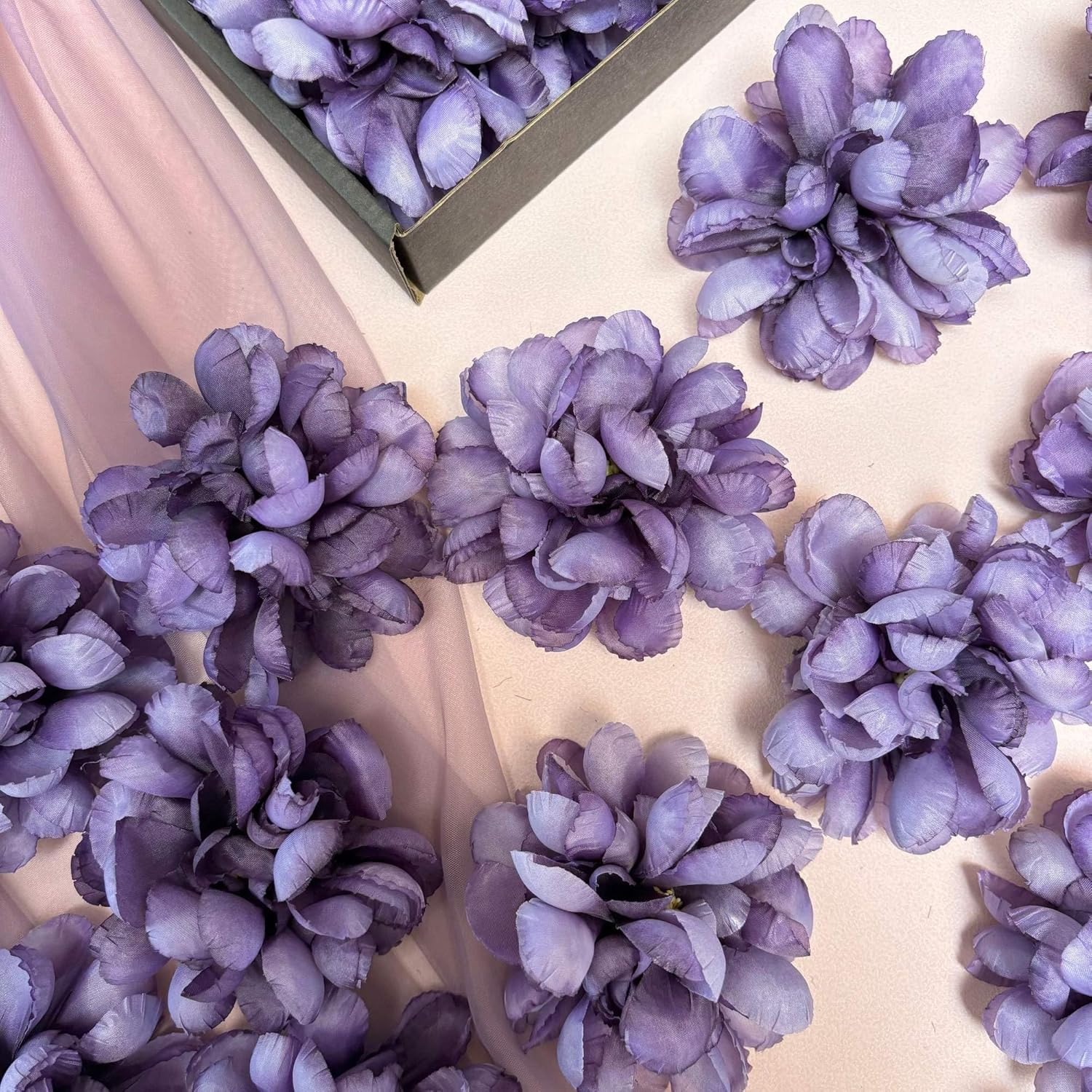 Floating Flowers for Purple Candle Centerpieces 12PCS