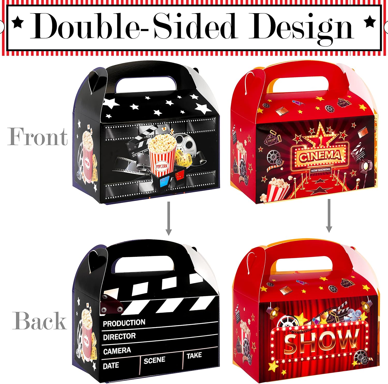 24 Pcs Movie Party Favors - Treat Boxes for Movie Night