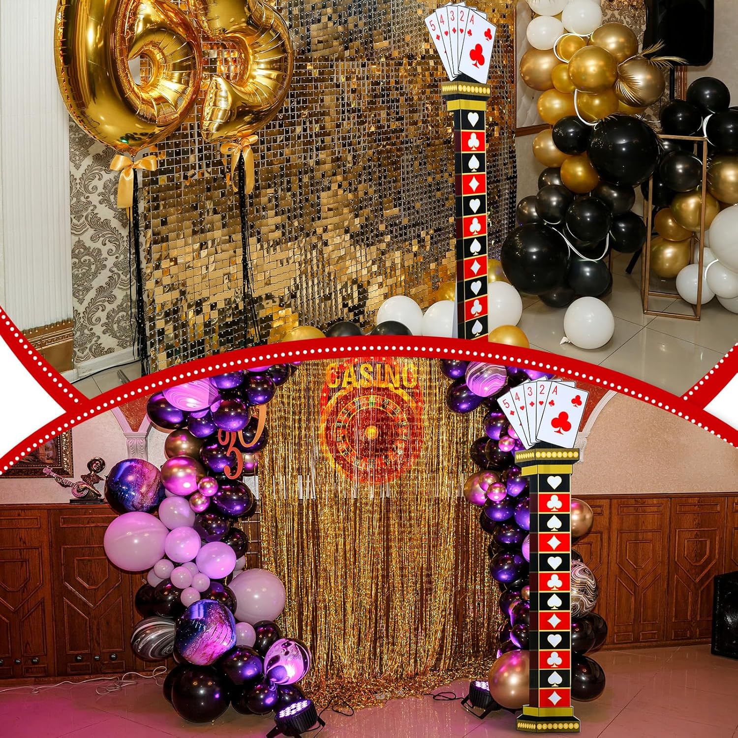 6 Ft Casino Column Cardboard Cutout Photo Prop