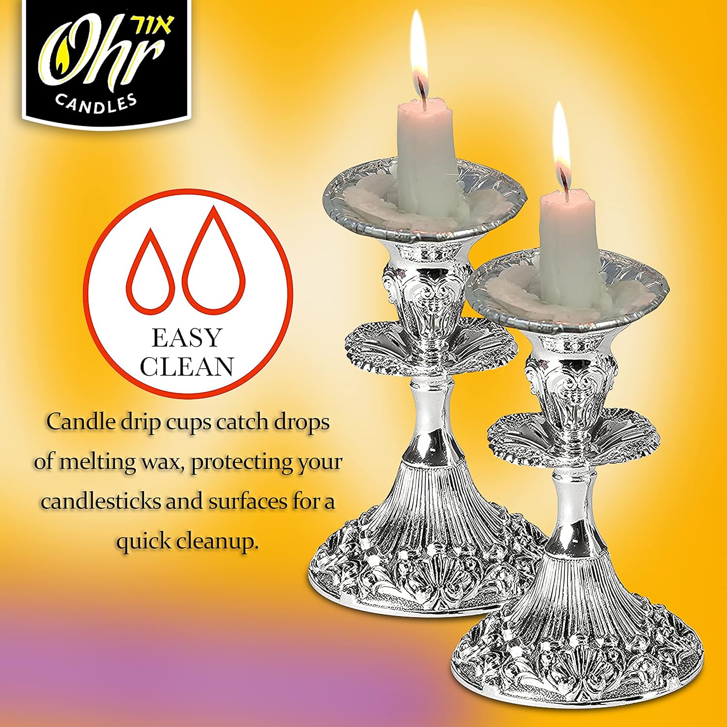 Ohr Candles Extra Heavy Drip Cup Holder 100 Pack