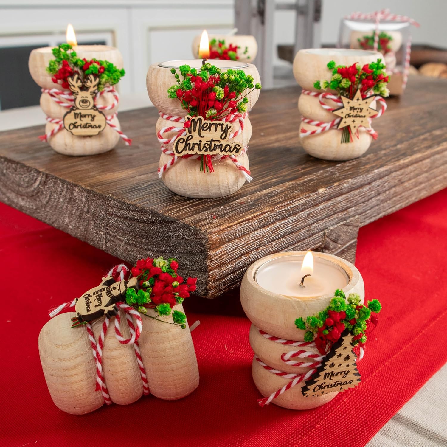 Happy Times Favors Christmas Candle Holders Pack of 10