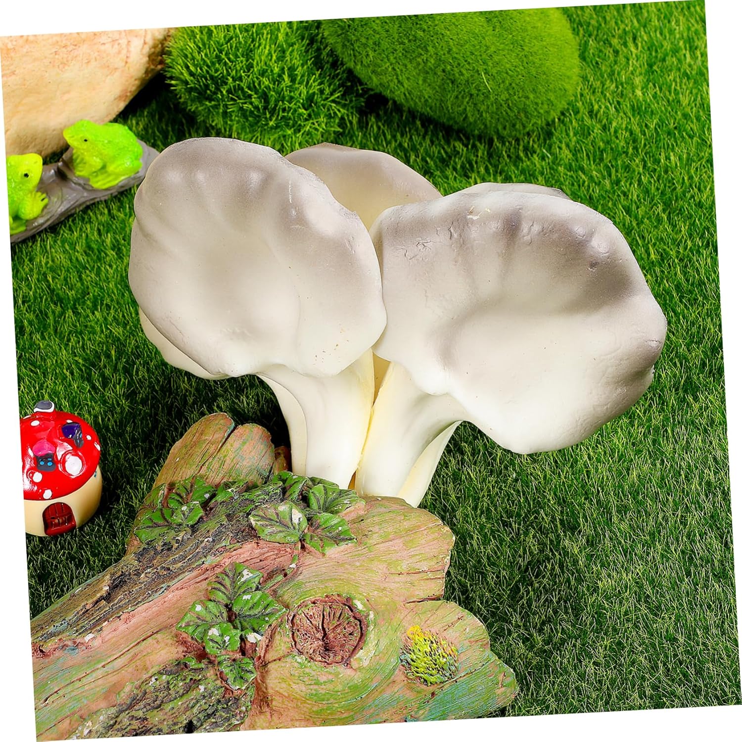 Realistic Fake Straw Mushroom Decor Wall Art