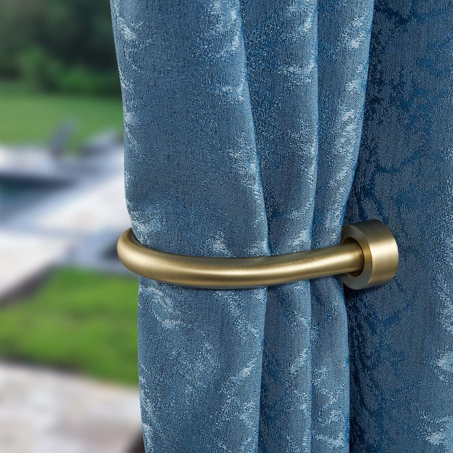 Mayrhyme Premium Curtain Holdback Set of 2 Brass