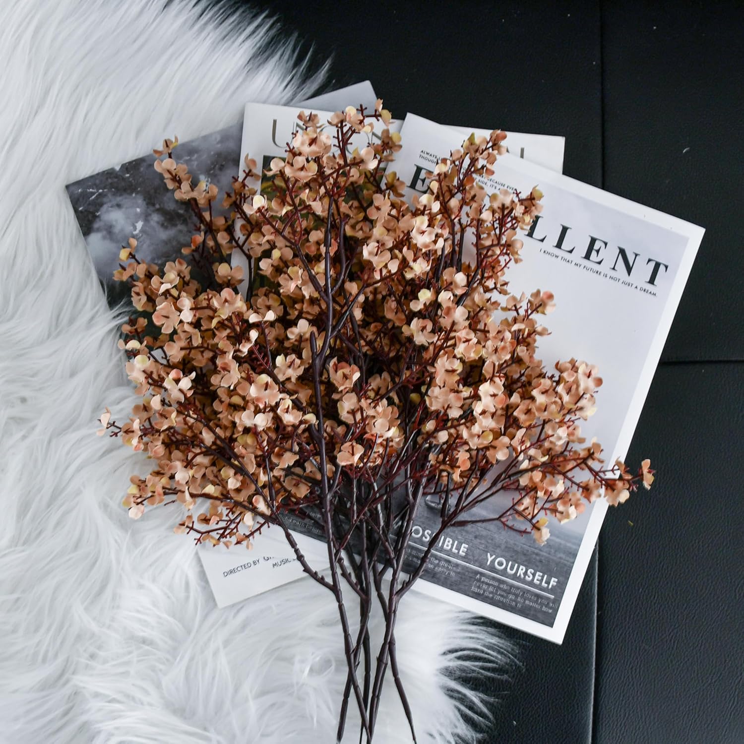 Mandys Light Brown Babys Breath Flowers 6 Bundles