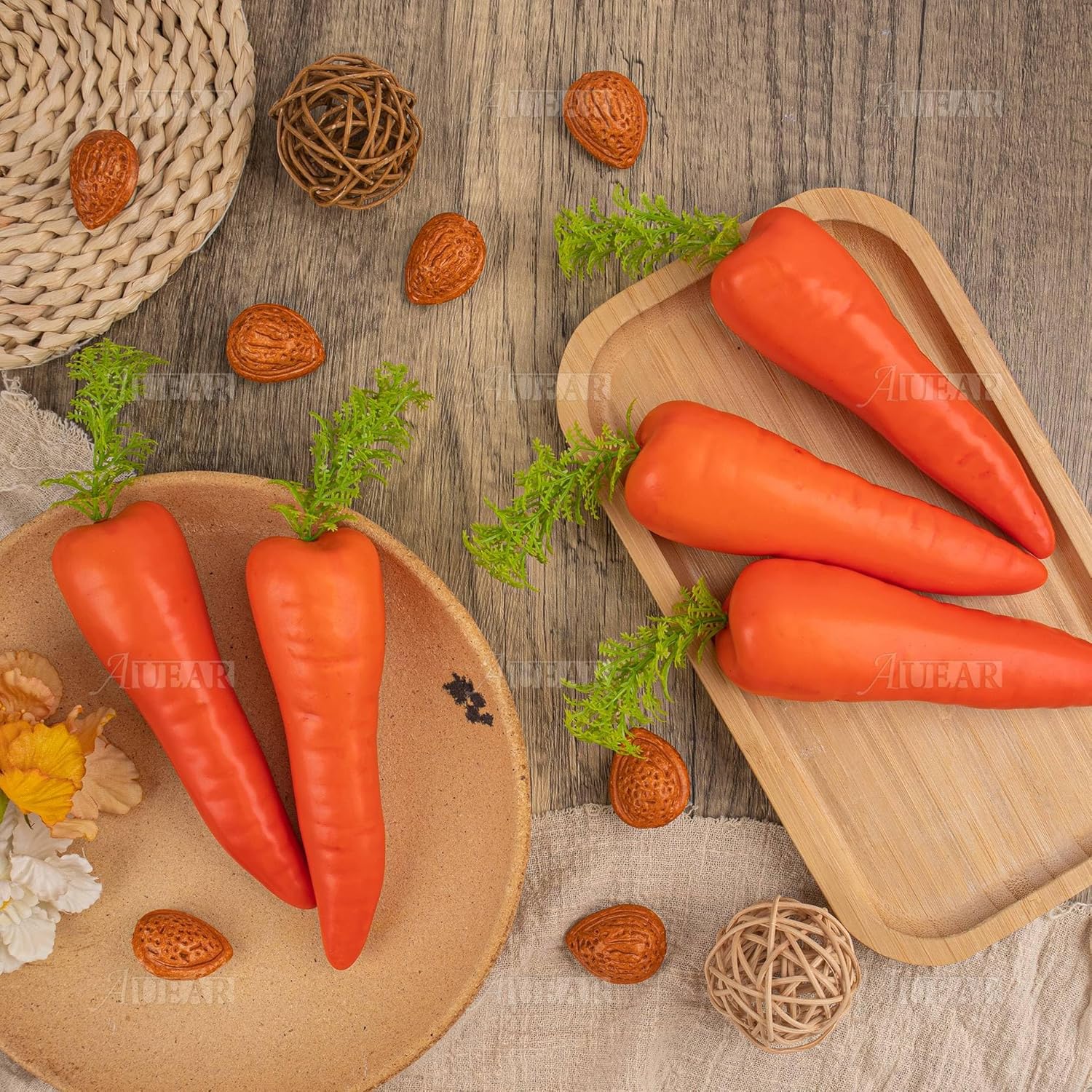 AUEAR 5 Pack Artificial Carrots Decor