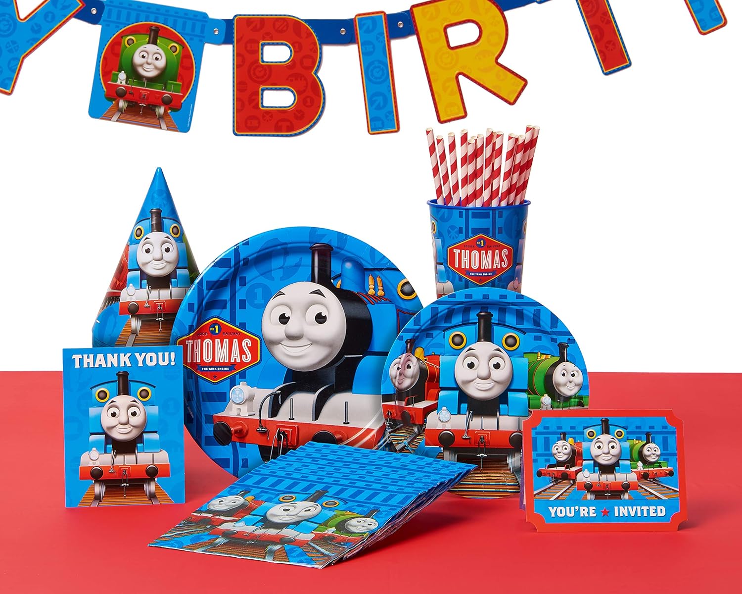 Multicolor Thomas All Aboard Napkins - 65x65 16 Pack