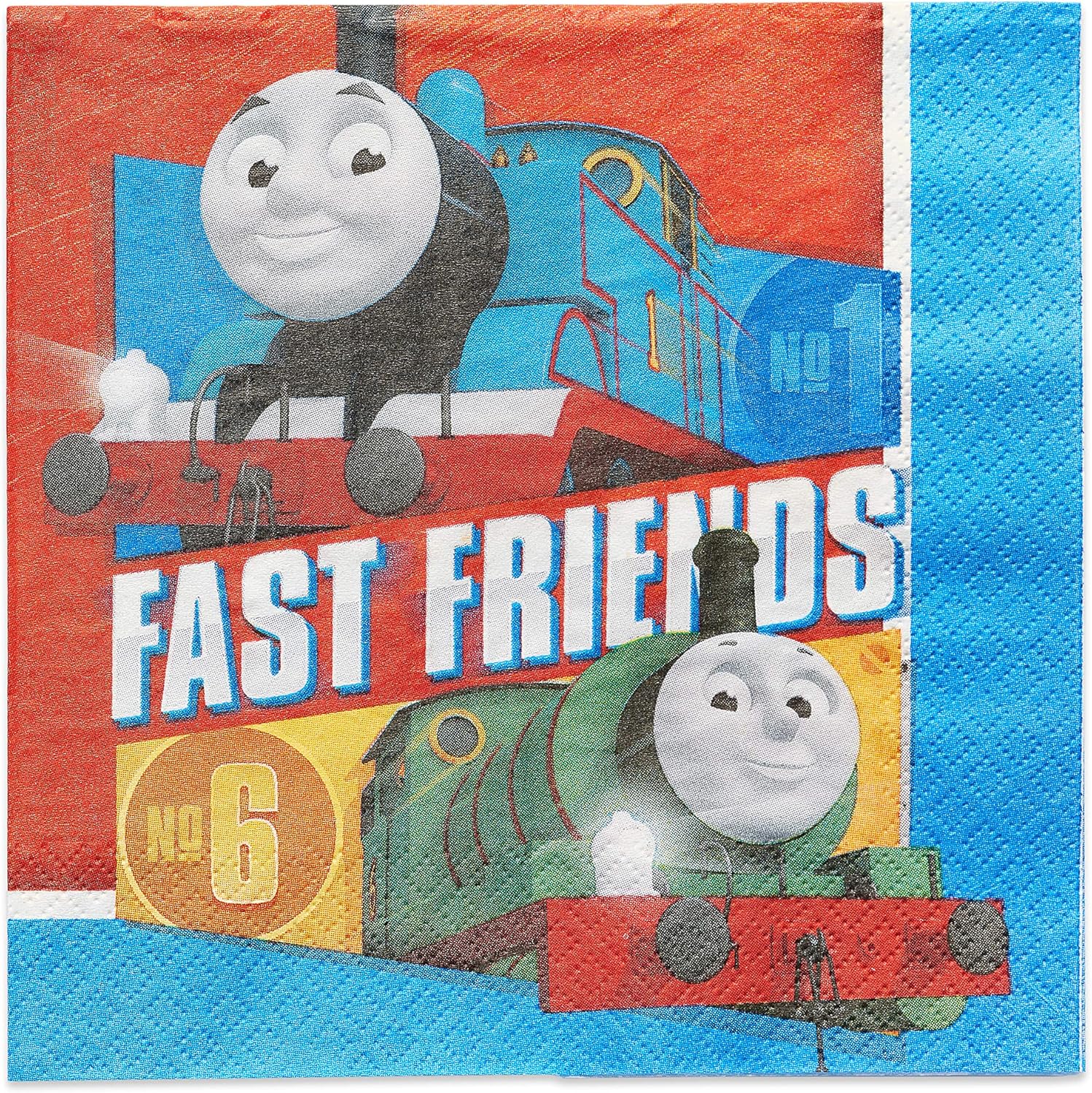 Multicolor Thomas All Aboard Napkins - 65x65 16 Pack